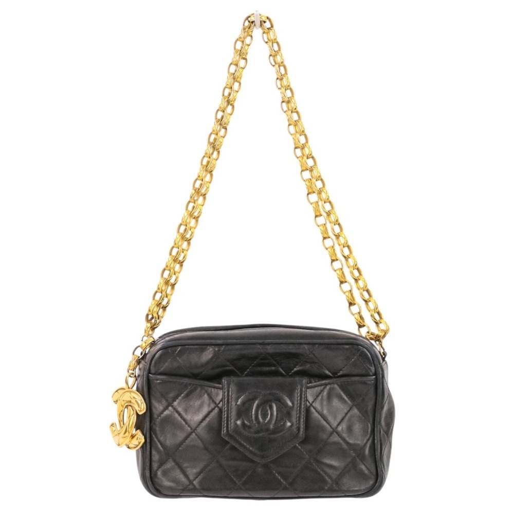 CHANEL Black Logo Shoulder Bag